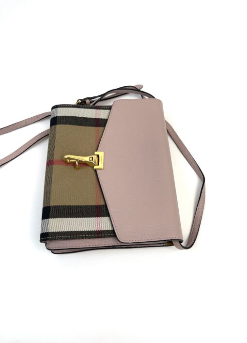 Burberry Macken House Check Derby Crossbody Pale Orchid 17