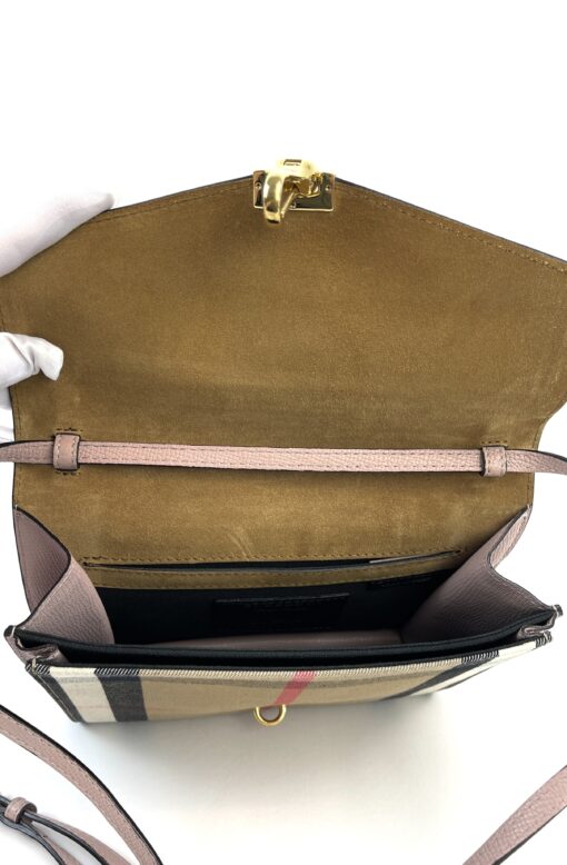 Burberry Macken House Check Derby Crossbody Pale Orchid 5