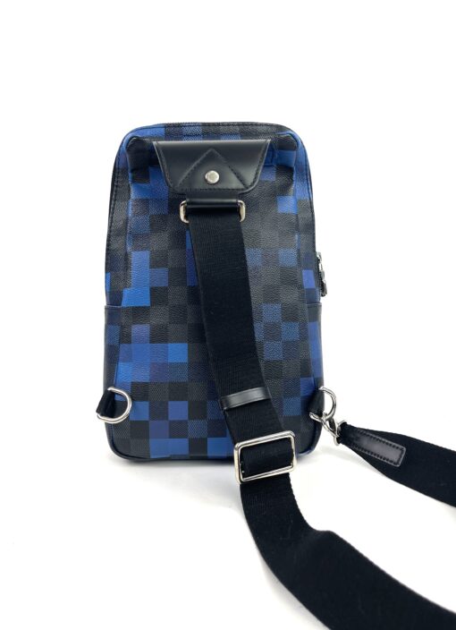 Louis Vuitton Avenue Graphite Blue Pixel Sling 4