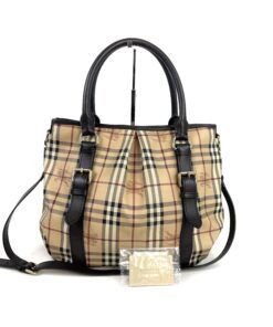 Burberry Northfield Large Haymarket Coated Canvas Convertible Tote
