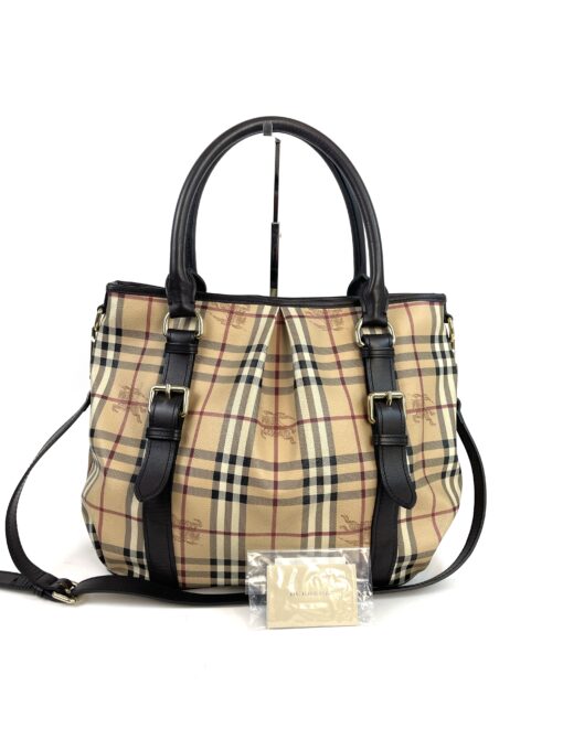 Burberry Northfield Large Haymarket Coated Canvas Convertible Tote 3
