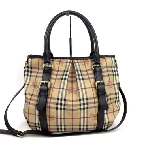 Burberry Northfield Large Haymarket Coated Canvas Convertible Tote 42