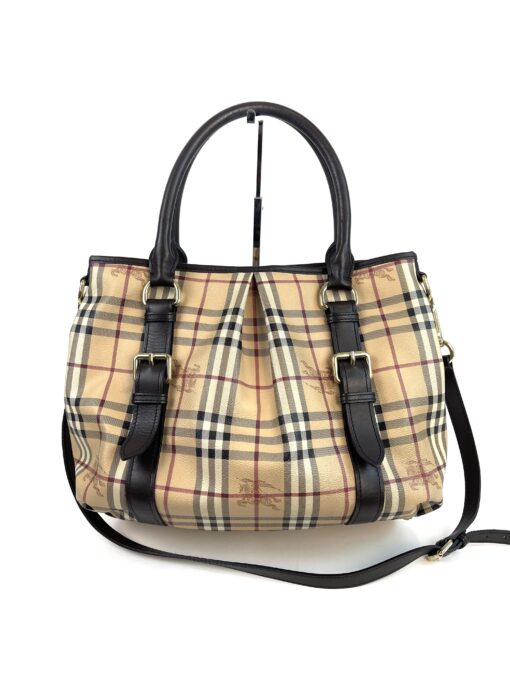 Burberry Northfield Large Haymarket Coated Canvas Convertible Tote 7