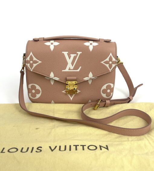 Louis Vuitton Empreinte Monogram Giant Pochette Metis Rose Trianon Cream 2