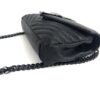 YSL Sheepskin Matelasse Chevron Monogram Medium College Bag Black Black 13