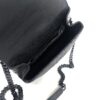 YSL Sheepskin Matelasse Chevron Monogram Medium College Bag Black Black 4