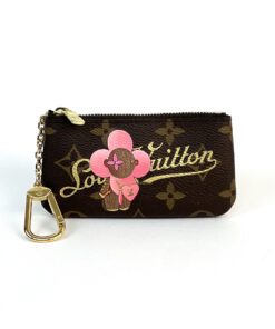 Louis Vuitton Monogram Key Pouch Pink Flower Vivienne/Ronde Coin/BaxterCharm Bundle