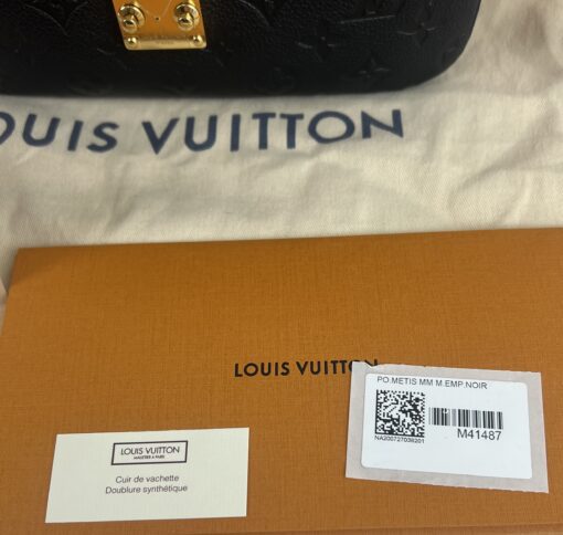Louis Vuitton Monogram Empreinte Leather Pochette Metis Black Crossbody 27