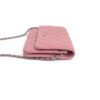 Chanel Lambskin Quilted Wallet On Chain WOC Pink Silver 17