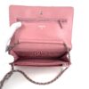 Chanel Lambskin Quilted Wallet On Chain WOC Pink Silver 5