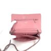 Chanel Lambskin Quilted Wallet On Chain WOC Pink Silver 8
