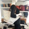 Goyard Belharra White and Grey Reversible Tote with Caramel Leather Trim 2