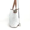 Goyard Belharra White and Grey Reversible Tote with Caramel Leather Trim 7