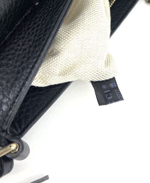 Gucci Black Leather Soho Flap Chain Crossbody 14