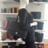 Chanel Black Caviar Maxi Double Flap Silver 2