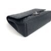 Chanel Black Caviar Maxi Double Flap Silver 24