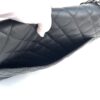 Chanel Black Caviar Maxi Double Flap Silver 19