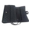 Chanel Black Caviar Maxi Double Flap Silver 18