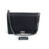 Chanel Large Boy Black Caviar with Ruthenium 13