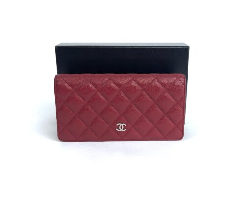 Chanel Red Quilted Long Flap Wallet 3