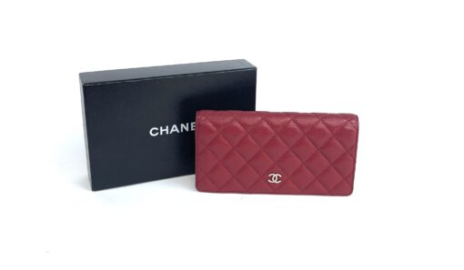 Chanel Red Quilted Long Flap Wallet 2