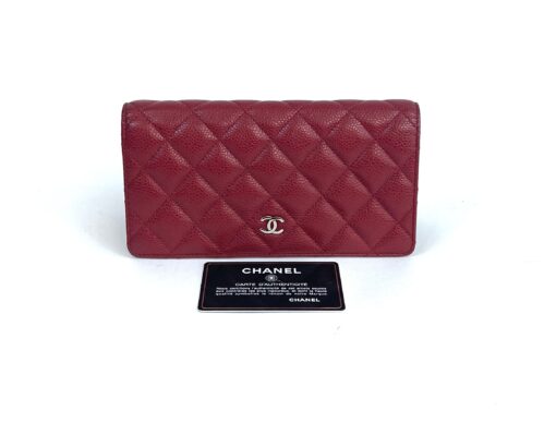 Chanel Red Quilted Long Flap Wallet