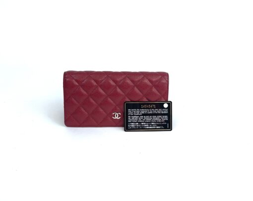 Chanel Red Quilted Long Flap Wallet 18