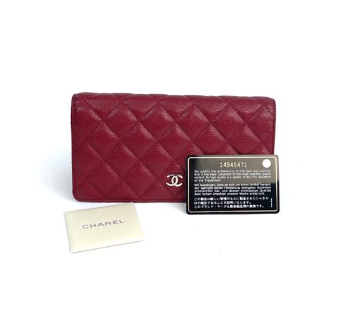 Chanel Red Quilted Long Flap Wallet 17