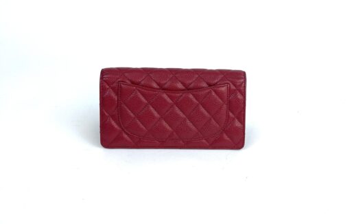 Chanel Red Quilted Long Flap Wallet 5