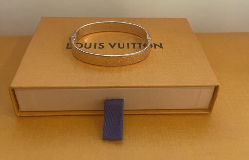 Louis Vuitton Brass Monogram Nanogram Cuff S Pink Gold 5
