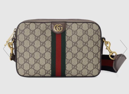 Gucci Ophidia Coated Canvas Logo Crossbody Or Wristlet