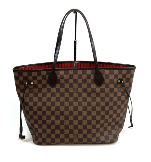 Louis Vuitton Neverfull MM Damier Ebene Canvas Red and Pouch – layaway exchange listing 5