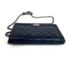 Chanel Dark Navy Blue Lambskin Boy WOC Silver Hardware 12