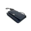Chanel Dark Navy Blue Lambskin Boy WOC Silver Hardware 15