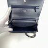 Chanel Dark Navy Blue Lambskin Boy WOC Silver Hardware 18