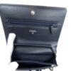 Chanel Dark Navy Blue Lambskin Boy WOC Silver Hardware 9