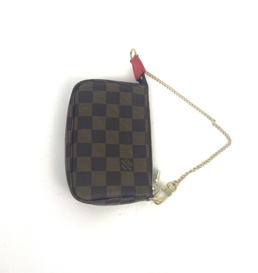 Louis Vuitton Damier Ebene 2019 Christmas Animation Mini Pochette Accessories Red 8