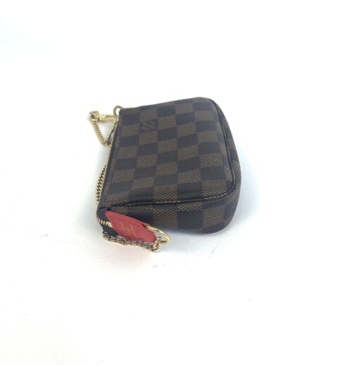 Louis Vuitton Damier Ebene 2019 Christmas Animation Mini Pochette Accessories Red 19