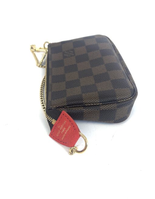 Louis Vuitton Damier Ebene 2019 Christmas Animation Mini Pochette Accessories Red 10