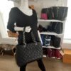 Chanel Black Caviar Leather GST Tote Silver 2