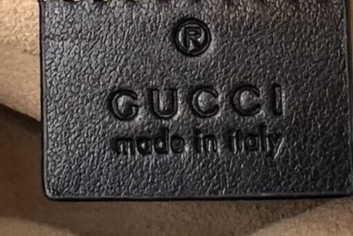 Gucci Black Mini Marmont Crossbody with Gold - Image 8
