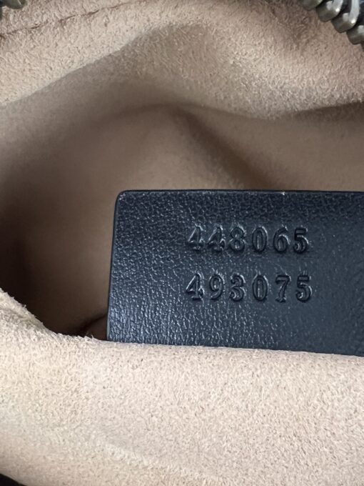 Gucci Black Mini Marmont Crossbody with Gold - Image 10