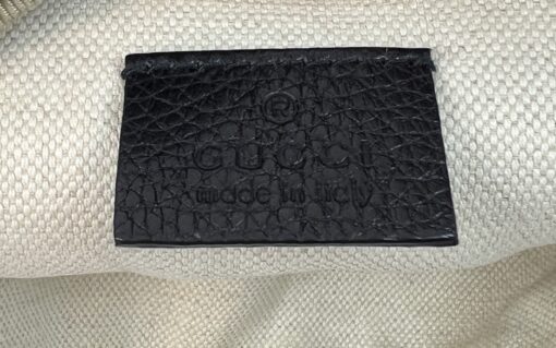 GUCCI Black Grained Calfskin Logo Belt Bum Bag Large - Image 13