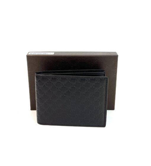 Gucci Black Microguccissima Passcase Wallet Testa di Moro 4