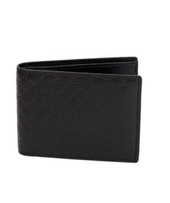 Gucci Black Microguccissima Passcase Wallet Testa di Moro