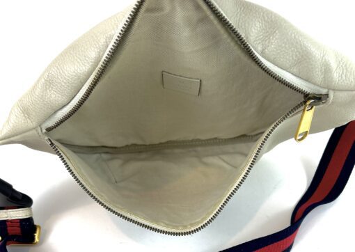 Gucci Large White/Off White Leather Bum Bag 6