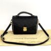 Louis Vuitton Braided Pochette Metis Monogram Empreinte Leather Black 2