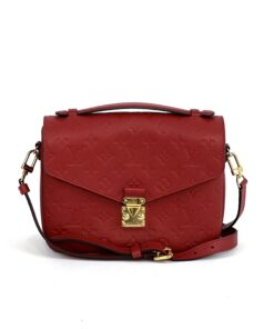 Louis Vuitton Pochette Metis Monogram Empreinte Leather Cerise Red 7