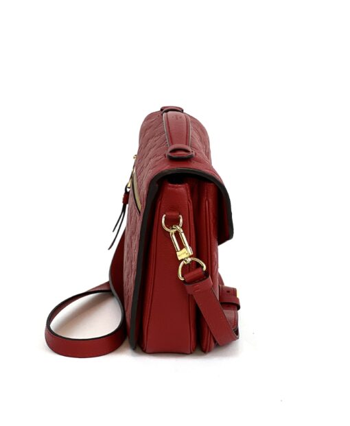Louis Vuitton Pochette Metis Monogram Empreinte Leather Cerise Red 5