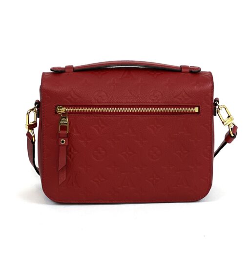 Louis Vuitton Pochette Metis Monogram Empreinte Leather Cerise Red 4